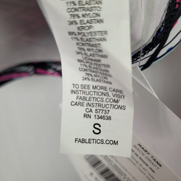 NWT Fabletics Mary Mesh Back Panel Racerback Tank Back Draft S - Picture 6 of 8
